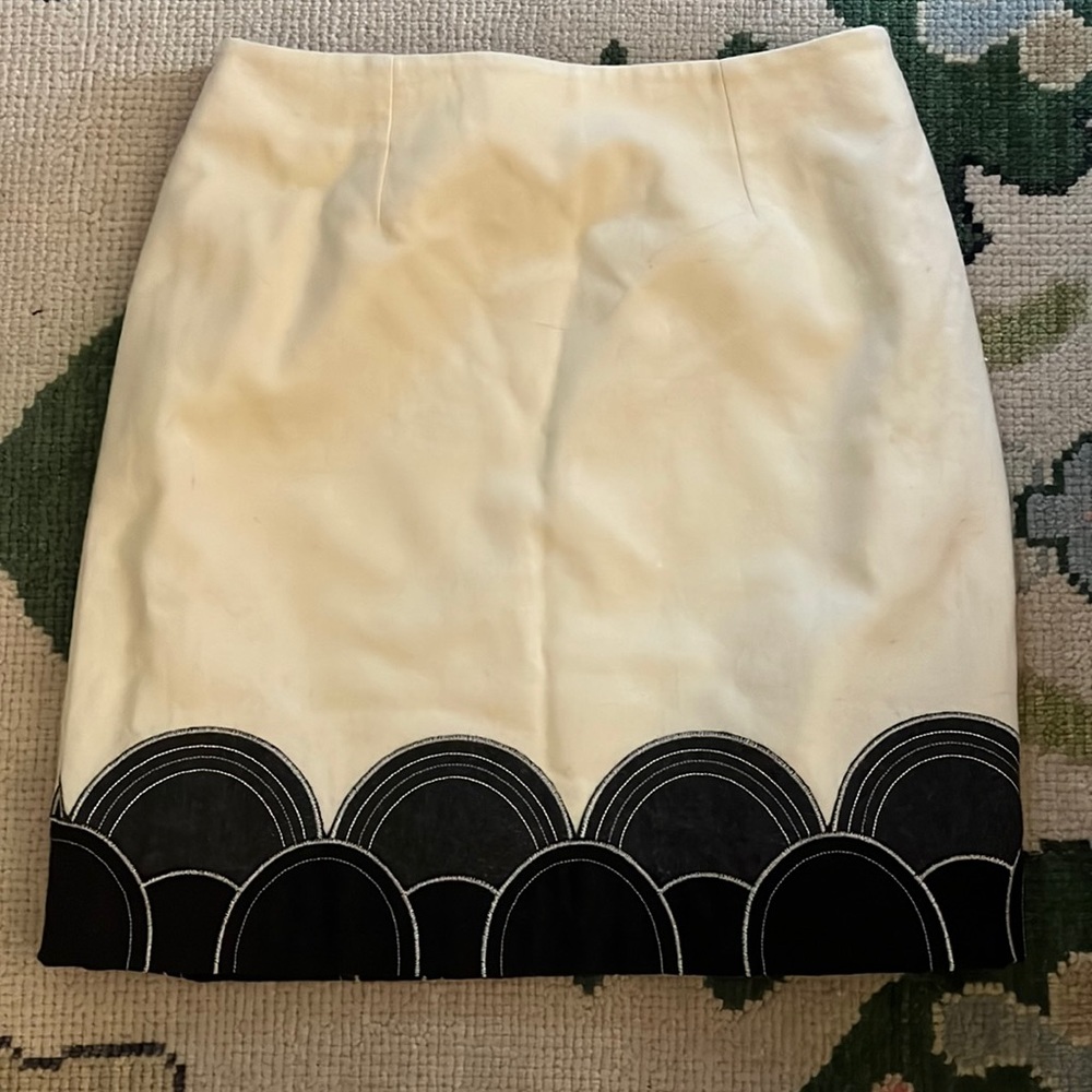 Boden Cream Mini Skirt size 8